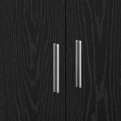 vidaXL Badezimmerschrank mit Tür Schwarz Eichen-Optik 63 x 29 x 55 cm