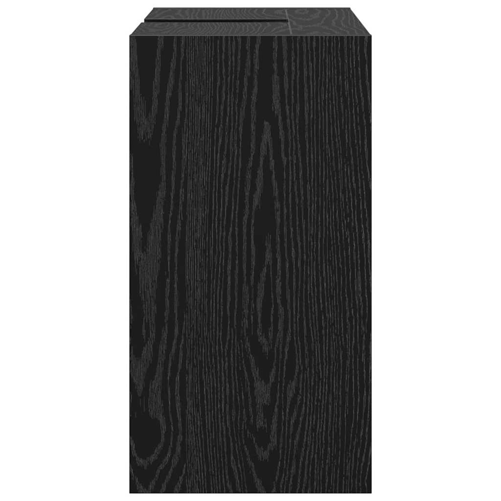vidaXL Badezimmerschrank mit Tür Schwarz Eichen-Optik 63 x 29 x 55 cm