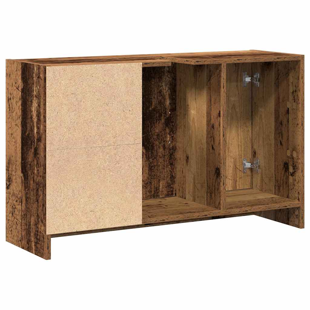vidaXL Badezimmerschrank mit Tür Altholz 90 x 29 x 55 cm Holzwerkstoff