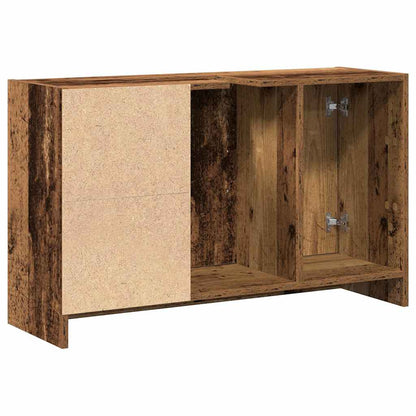 vidaXL Badezimmerschrank mit Tür Altholz 90 x 29 x 55 cm Holzwerkstoff