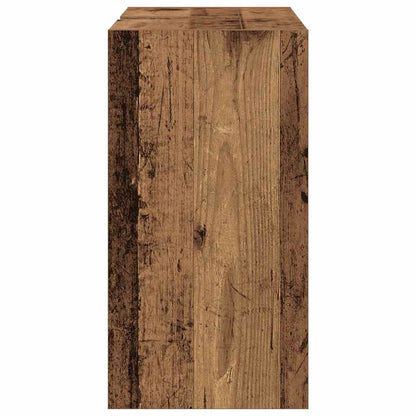 vidaXL Badezimmerschrank mit Tür Altholz 90 x 29 x 55 cm Holzwerkstoff