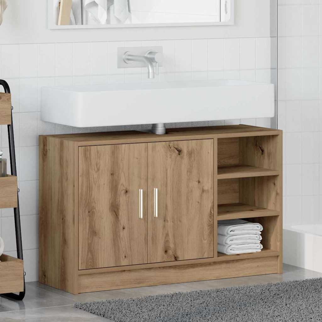 vidaXL Badezimmerschrank Artisan-Eiche 90 x 29 x 55 cm Holzwerkstoff
