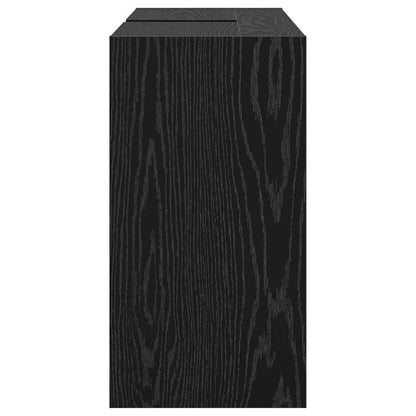 vidaXL Badezimmerschrank mit Tür Schwarz Eichen-Optik 90 x 29 x 55 cm