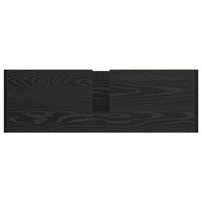 vidaXL Badezimmerschrank mit Tür Schwarz Eichen-Optik 90 x 29 x 55 cm