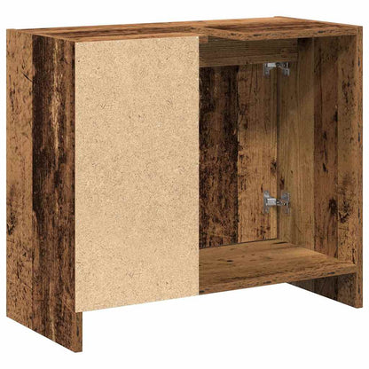 vidaXL Badezimmerschrank mit Tür Altholz 63 x 29 x 55 cm Holzwerkstoff