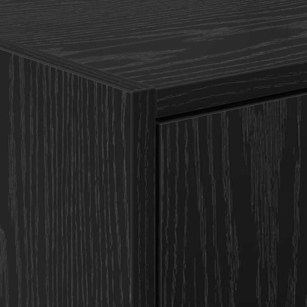 vidaXL Badezimmerschrank mit Tür Schwarz Eichen-Optik 63 x 29 x 55 cm