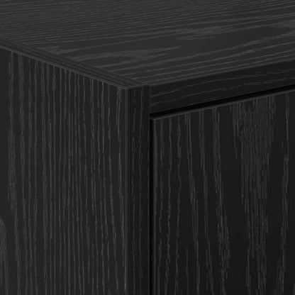 vidaXL Badezimmerschrank mit Tür Schwarz Eichen-Optik 63 x 29 x 55 cm