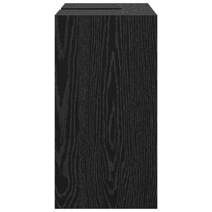 vidaXL Badezimmerschrank mit Tür Schwarz Eichen-Optik 63 x 29 x 55 cm
