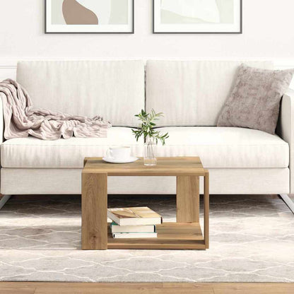 vidaXL Couchtisch Artisan-Eiche 51,5 x 51,5 x 30 cm Holzwerkstoff