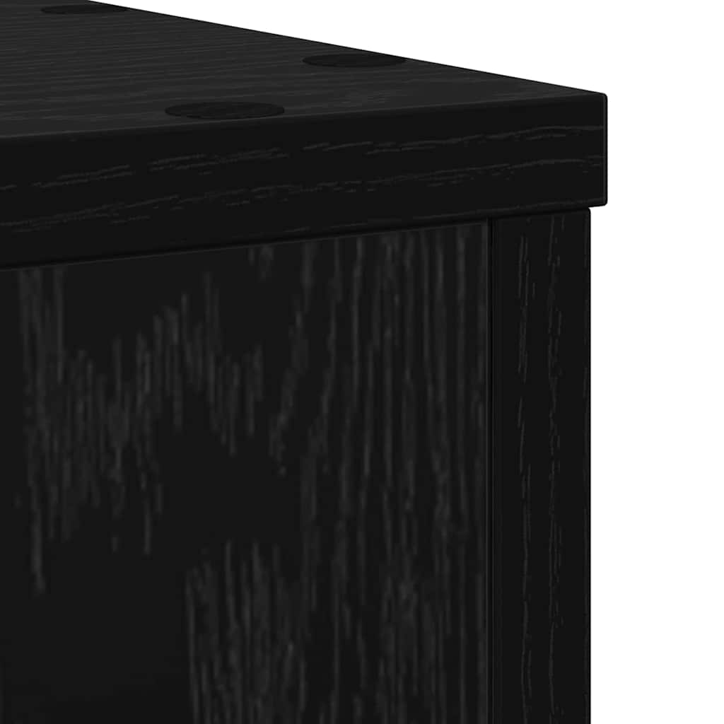 Pflanzenständer 2 pcs Schwarz Eichen-Optik 20 x 20 x 30 cm