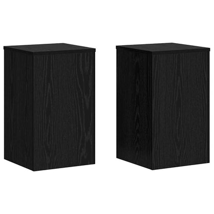 Pflanzenständer 2 pcs Schwarz Eichen-Optik 30 x 30 x 50 cm