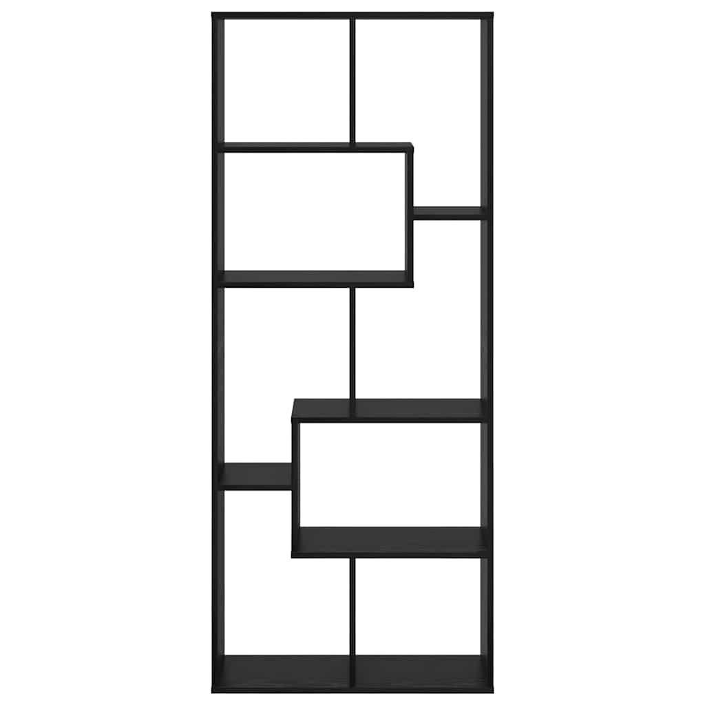 vidaXL Bücherregal Schwarz Eichen-Optik 67 x 25 x 162 cm Holzwerkstoff