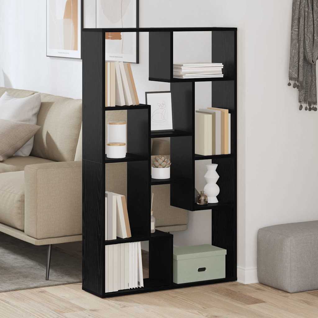 vidaXL Bücherregal Schwarz Eichen-Optik 72 x 20 x 102,5 cm