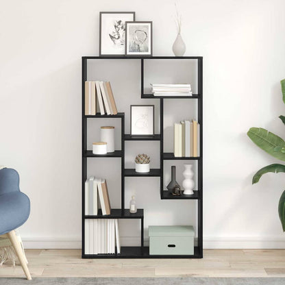 vidaXL Bücherregal Schwarz Eichen-Optik 72 x 20 x 102,5 cm