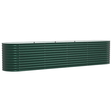 vidaXL Hochbeet Grün 400 x 80 x 81 cm Stahl