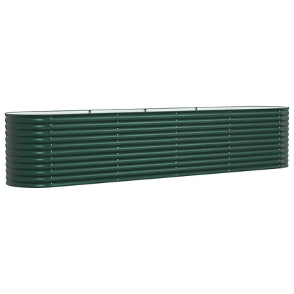 vidaXL Hochbeet Grün 400 x 80 x 81 cm Stahl