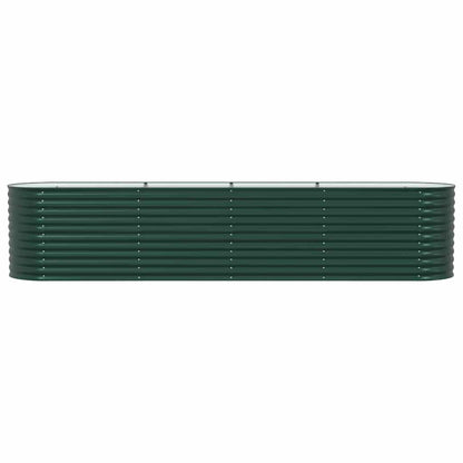 vidaXL Hochbeet Grün 400 x 80 x 81 cm Stahl