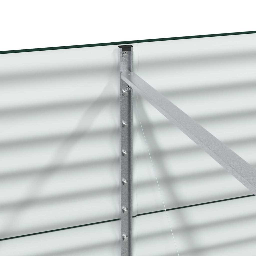 vidaXL Hochbeet Grün 320 x 80 x 81 cm Stahl