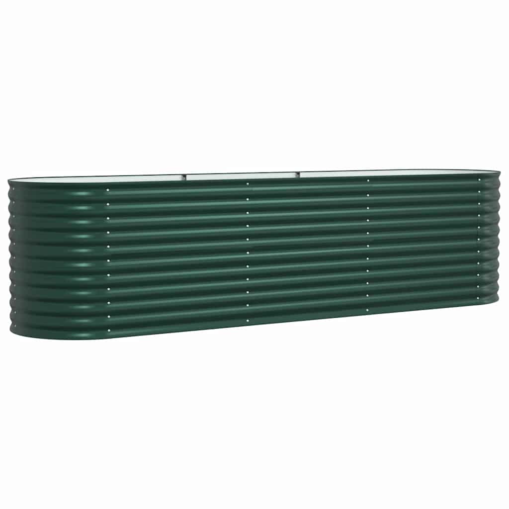 vidaXL Hochbeet Grün 320 x 80 x 81 cm Stahl