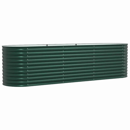 vidaXL Hochbeet Grün 320 x 80 x 81 cm Stahl