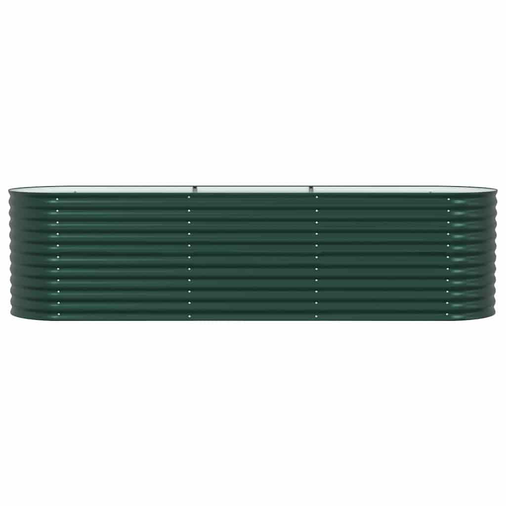 vidaXL Hochbeet Grün 320 x 80 x 81 cm Stahl