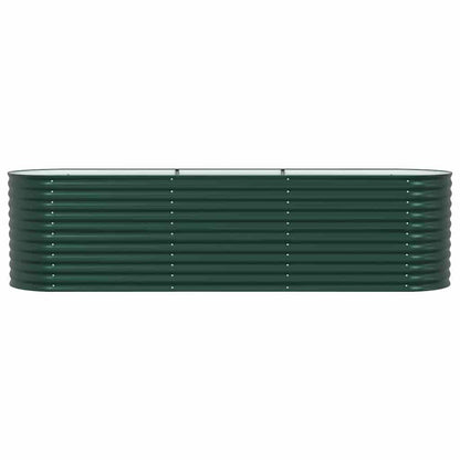 vidaXL Hochbeet Grün 320 x 80 x 81 cm Stahl