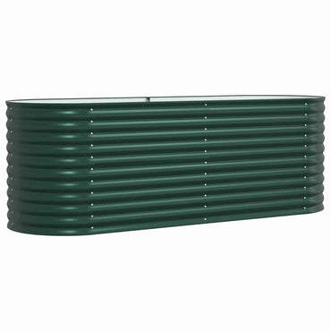 vidaXL Hochbeet Grün 240 x 80 x 81 cm Stahl