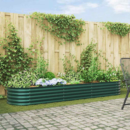 vidaXL Hochbeet Grün 320 x 80 x 44 cm Stahl