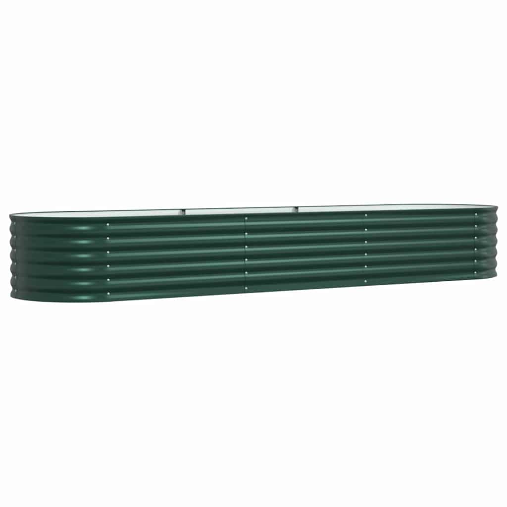 vidaXL Hochbeet Grün 320 x 80 x 44 cm Stahl