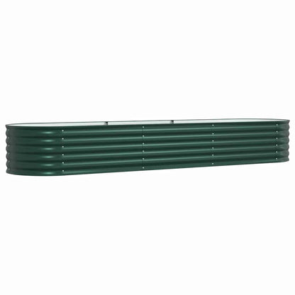 vidaXL Hochbeet Grün 320 x 80 x 44 cm Stahl