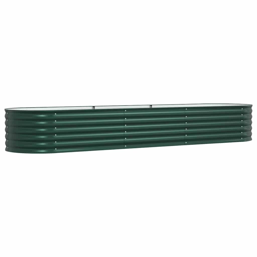 vidaXL Hochbeet Grün 320 x 80 x 44 cm Stahl