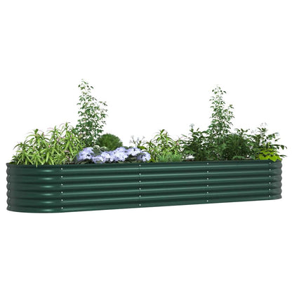 vidaXL Hochbeet Grün 320 x 80 x 44 cm Stahl
