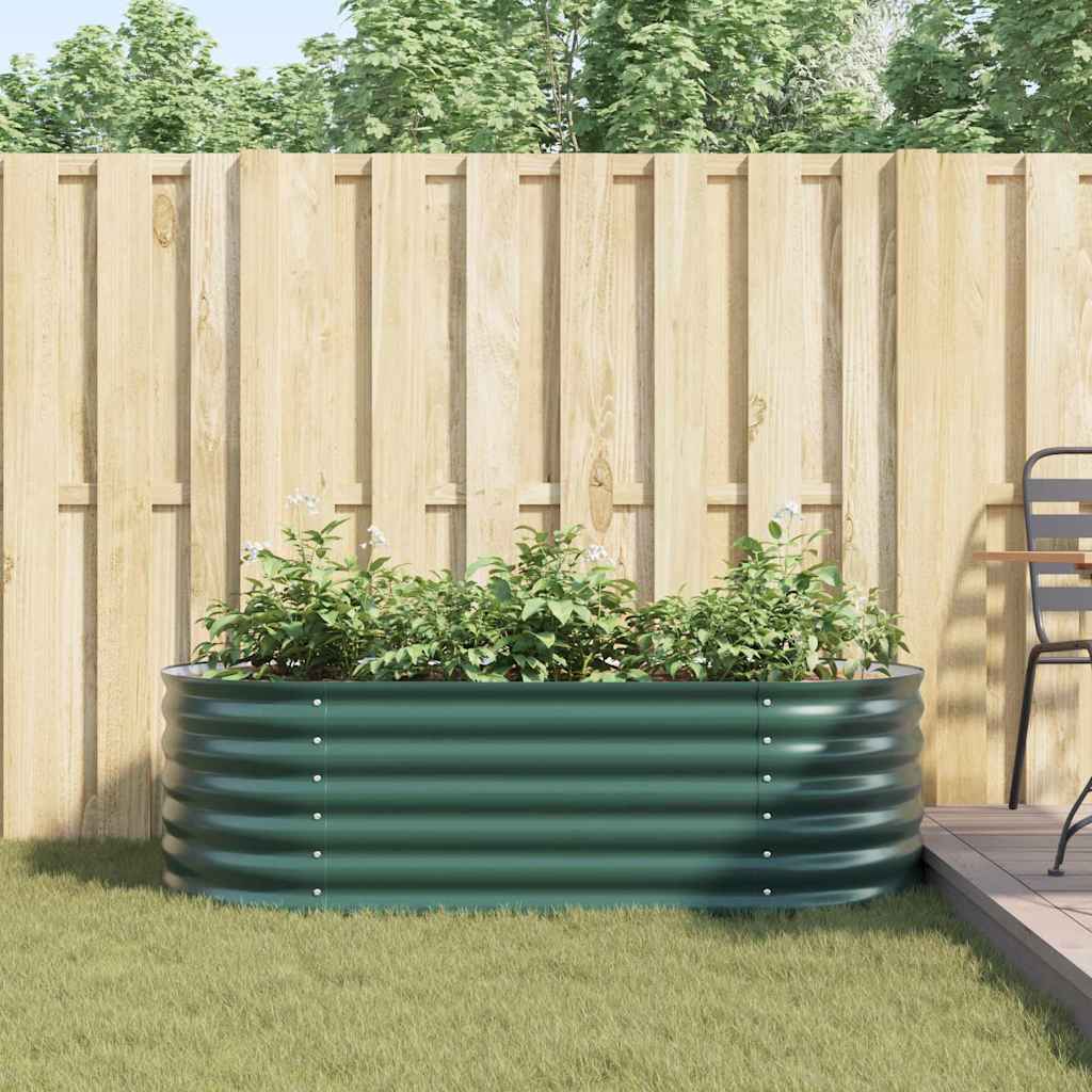 vidaXL Hochbeet Grün 160 x 80 x 44 cm Stahl