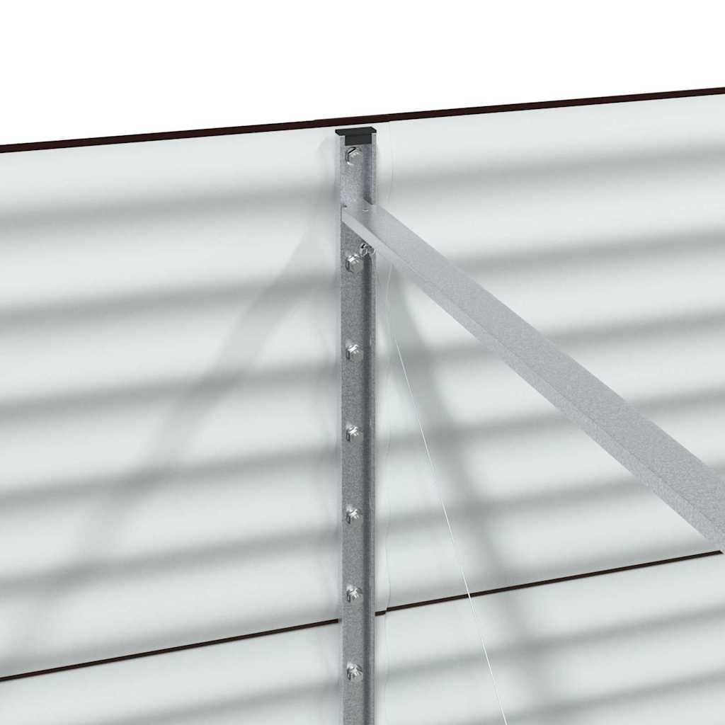 vidaXL Hochbeet Braun 400 x 80 x 81 cm Stahl
