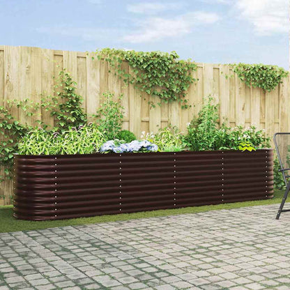 vidaXL Hochbeet Braun 400 x 80 x 81 cm Stahl
