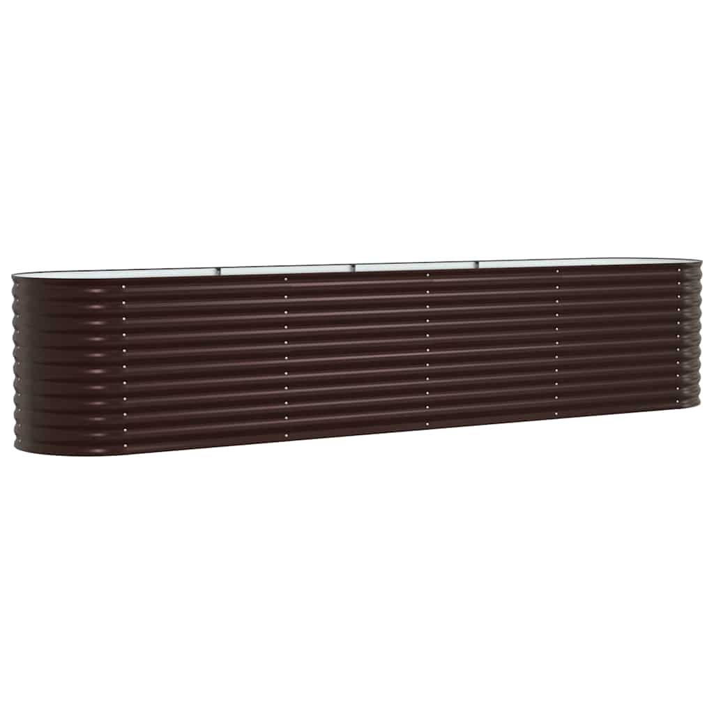 vidaXL Hochbeet Braun 400 x 80 x 81 cm Stahl