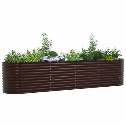 vidaXL Hochbeet Braun 400 x 80 x 81 cm Stahl