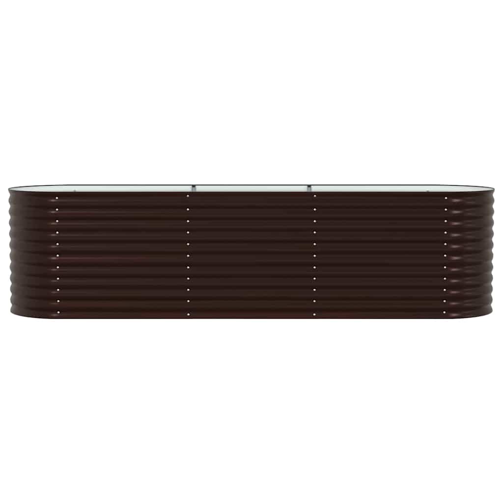 vidaXL Hochbeet Braun 320 x 80 x 81 cm Stahl