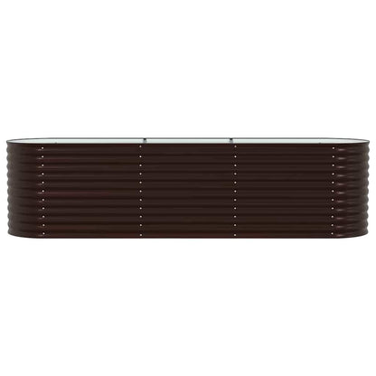 vidaXL Hochbeet Braun 320 x 80 x 81 cm Stahl