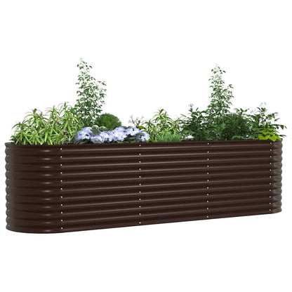 vidaXL Hochbeet Braun 320 x 80 x 81 cm Stahl