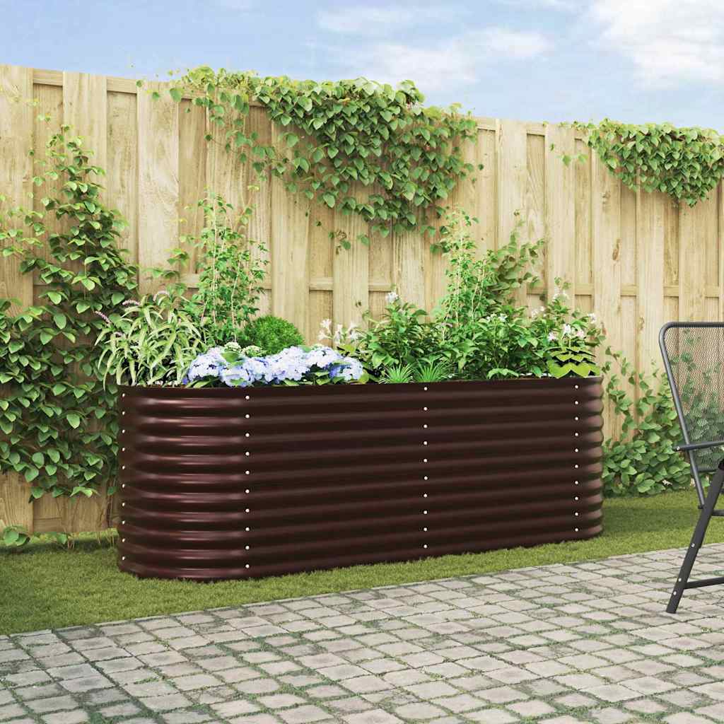 vidaXL Hochbeet Braun 240 x 80 x 81 cm Stahl