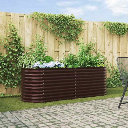 vidaXL Hochbeet Braun 240 x 80 x 81 cm Stahl