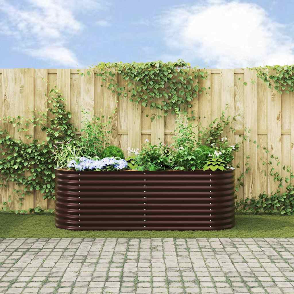 vidaXL Hochbeet Braun 240 x 80 x 81 cm Stahl