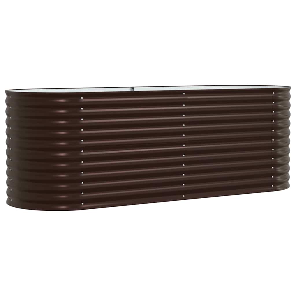 vidaXL Hochbeet Braun 240 x 80 x 81 cm Stahl
