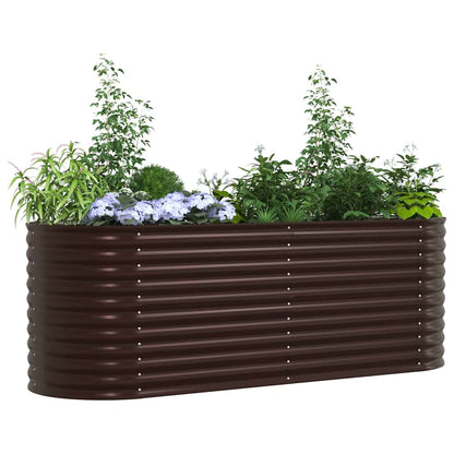 vidaXL Hochbeet Braun 240 x 80 x 81 cm Stahl