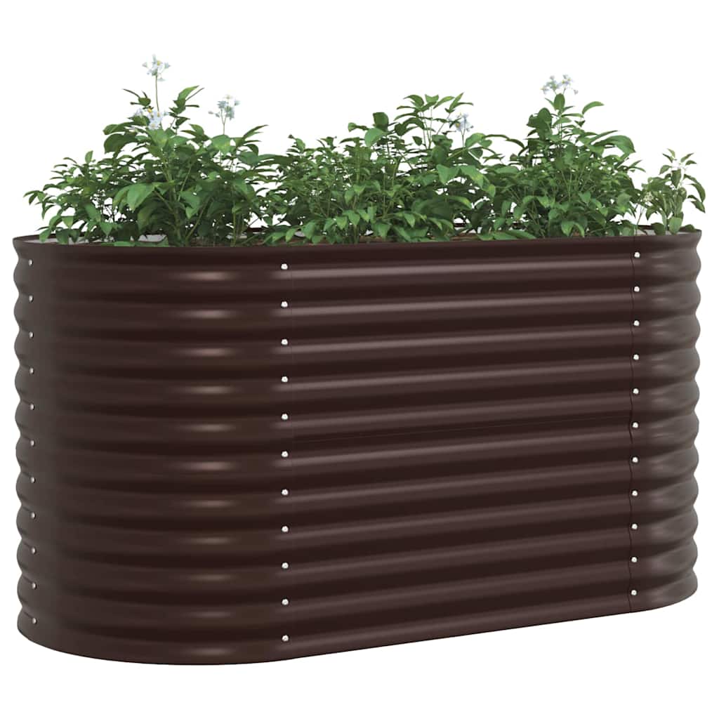 vidaXL Hochbeet Braun 160 x 80 x 81 cm Stahl