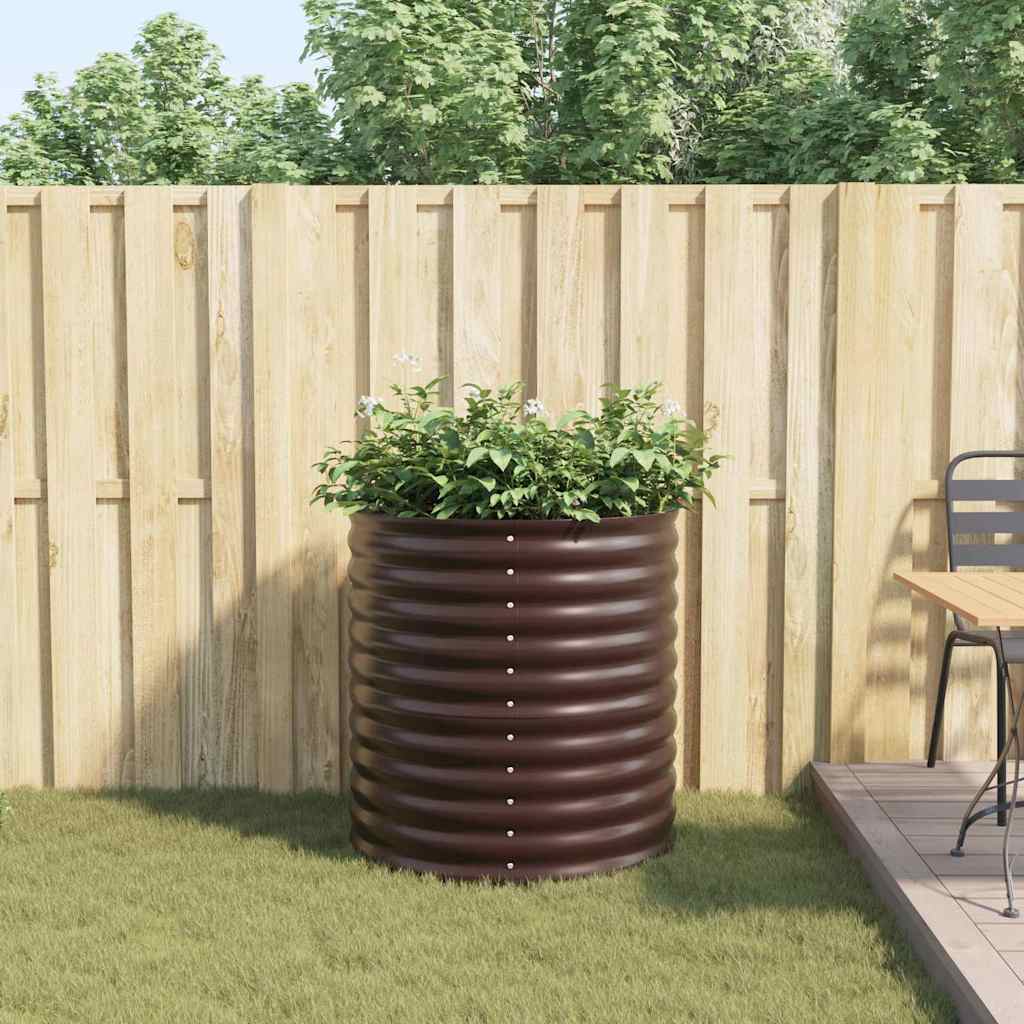vidaXL Hochbeet Braun 80 x 80 x 81 cm Stahl