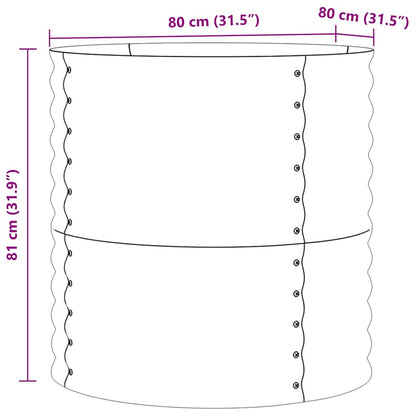 vidaXL Hochbeet Braun 80 x 80 x 81 cm Stahl