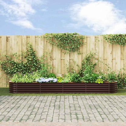 vidaXL Hochbeet Braun 400 x 80 x 44 cm Stahl