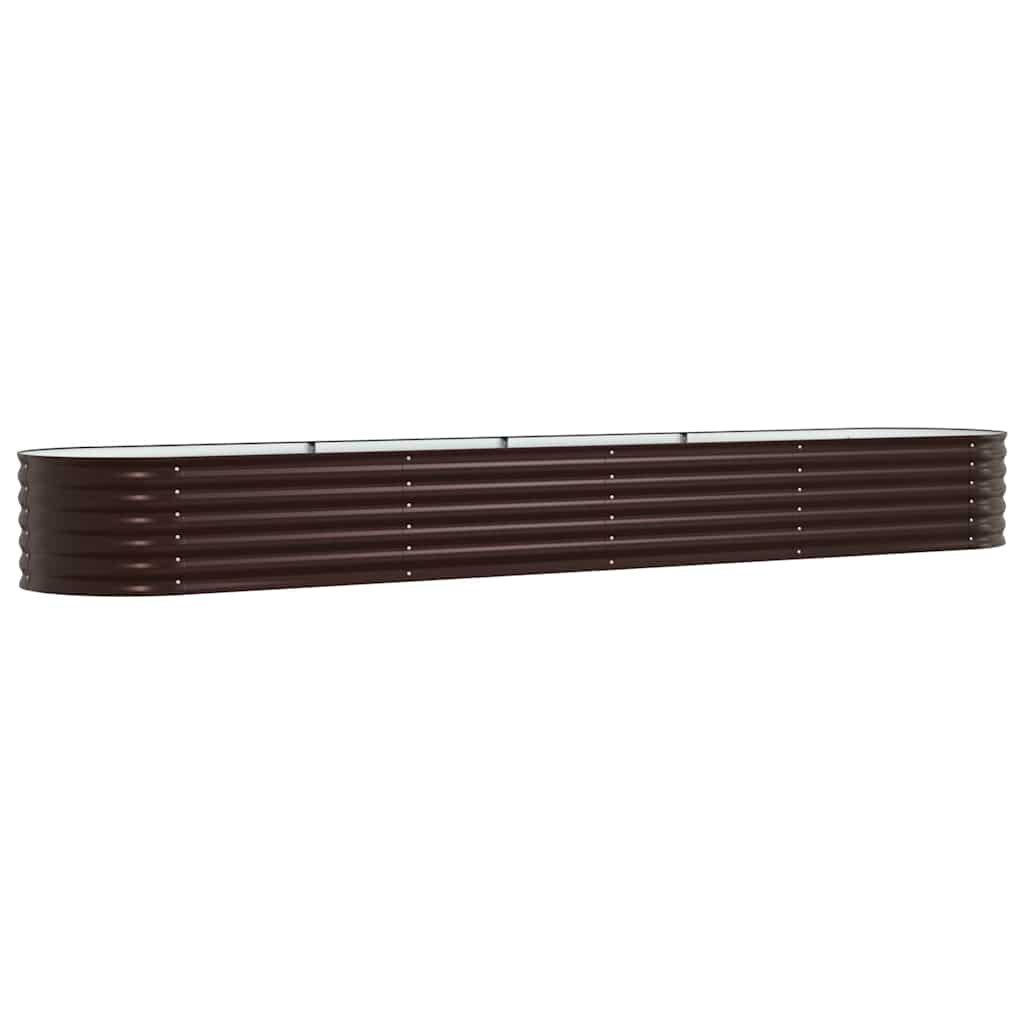 vidaXL Hochbeet Braun 400 x 80 x 44 cm Stahl